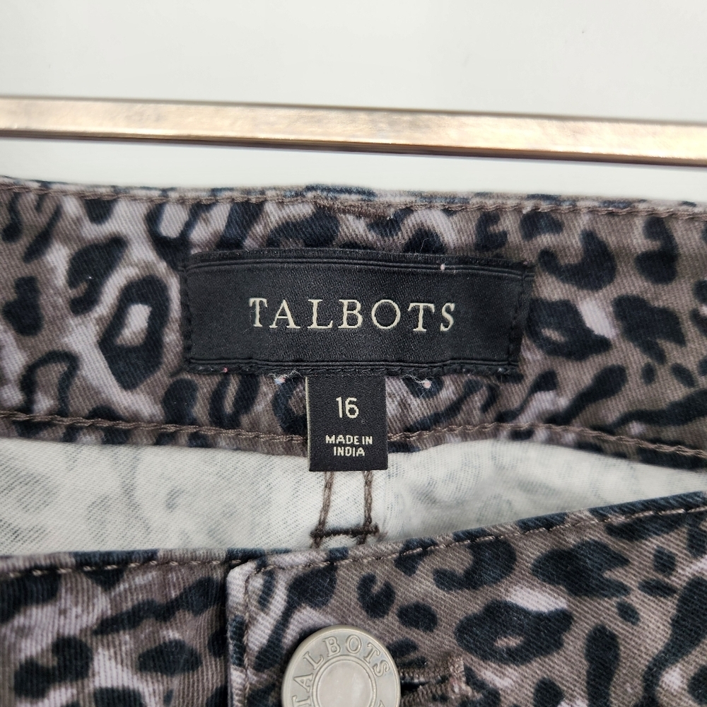 Talbots Leopard Print Signature Pants Womens Size… - image 4